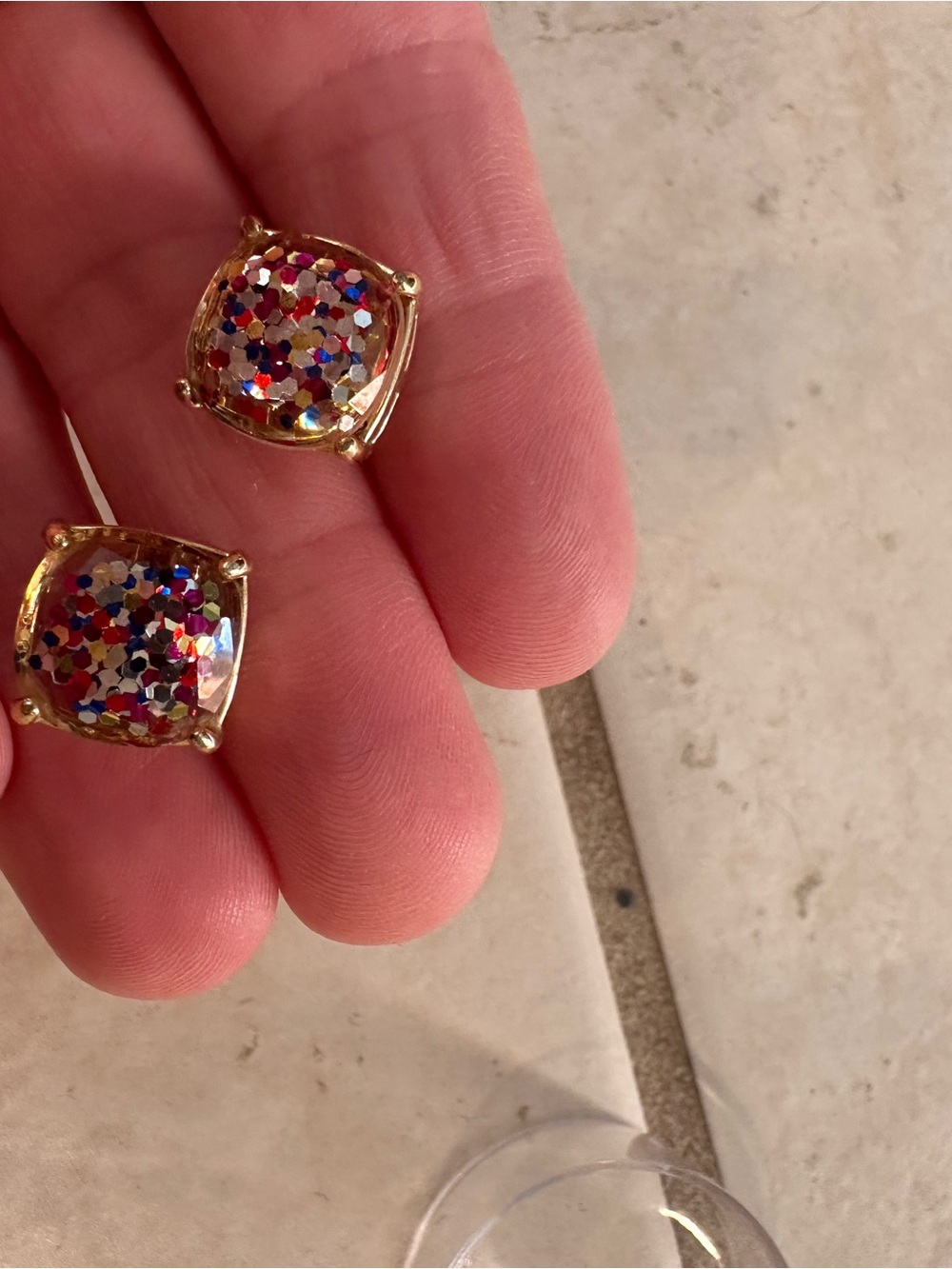 kate spade Gold-Tone Multicolor Confetti Stud Earrings